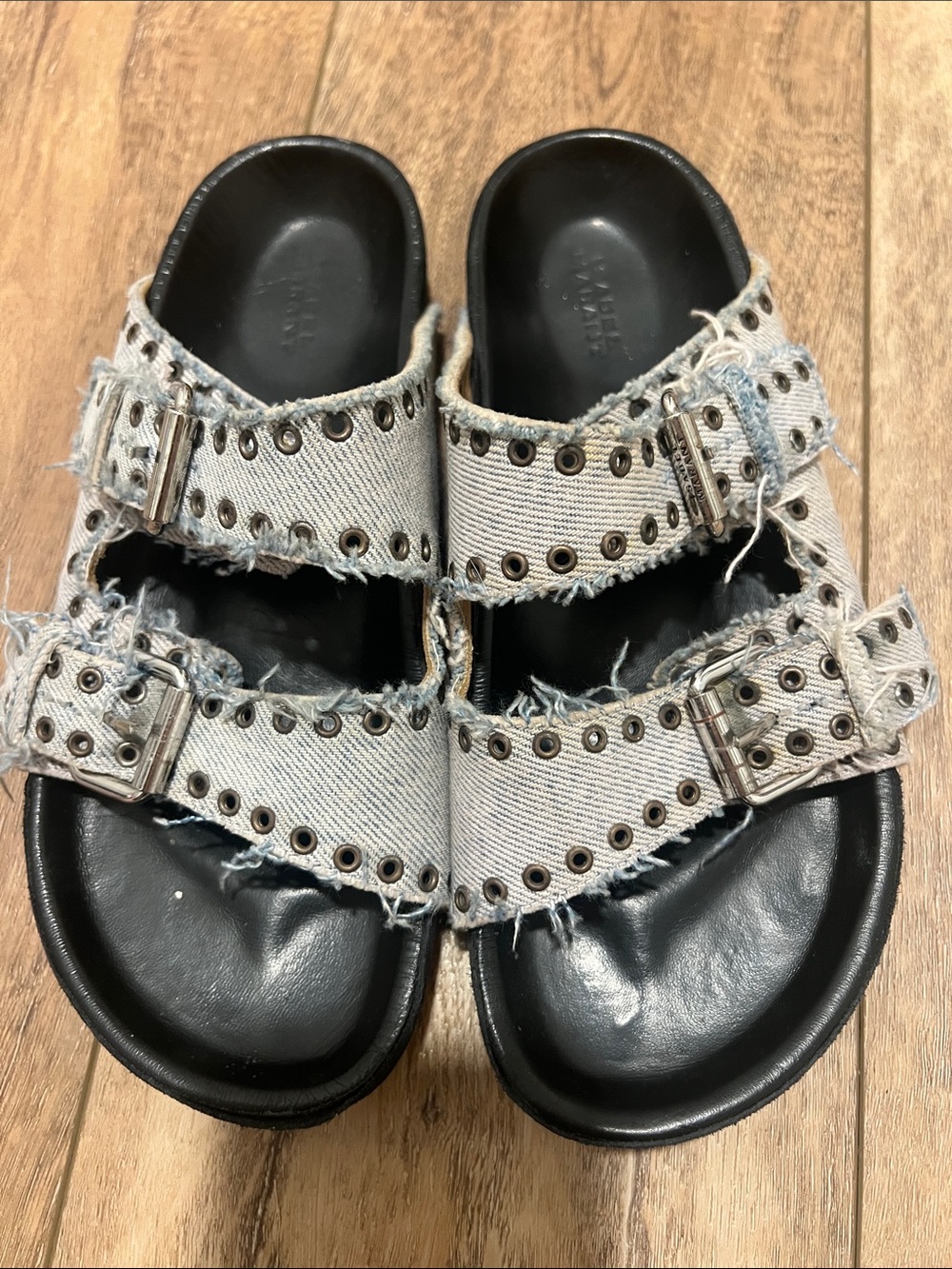 Isabel Marant Denim Studded Sandals - Picture 10 of 11